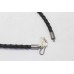 Necklace Unisex Silver Sterling 925 Women Men Leather Chain Handmade Enamel C815